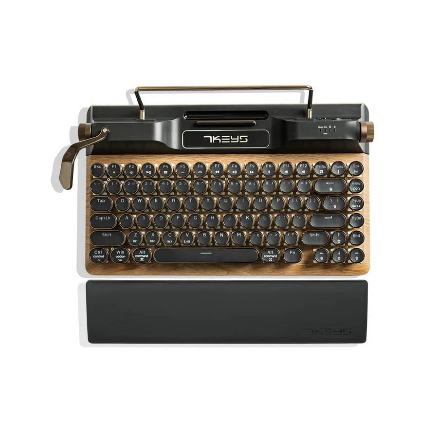 Механическая беспроводная клавиатура 7KEYS TW1868 Retro Typewriter Keyboard